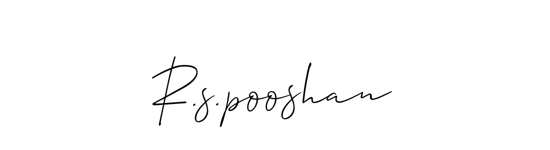 Also You can easily find your signature by using the search form. We will create R.s.pooshan name handwritten signature images for you free of cost using Allison_Script sign style. R.s.pooshan signature style 2 images and pictures png