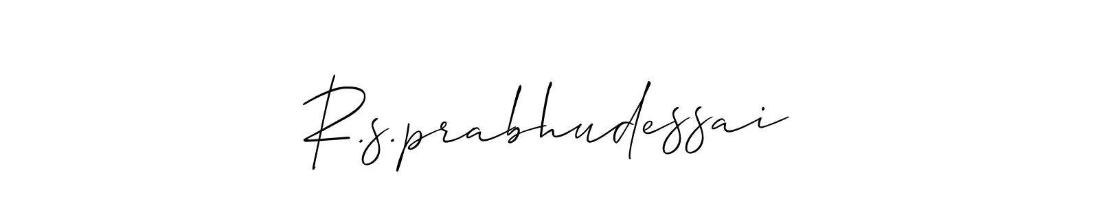 Use a signature maker to create a handwritten signature online. With this signature software, you can design (Allison_Script) your own signature for name R.s.prabhudessai. R.s.prabhudessai signature style 2 images and pictures png