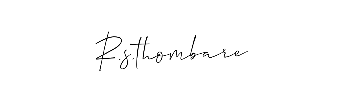 Design your own signature with our free online signature maker. With this signature software, you can create a handwritten (Allison_Script) signature for name R.s.thombare. R.s.thombare signature style 2 images and pictures png