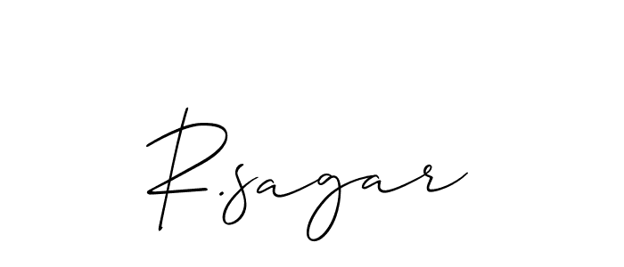 Use a signature maker to create a handwritten signature online. With this signature software, you can design (Allison_Script) your own signature for name R.sagar. R.sagar signature style 2 images and pictures png