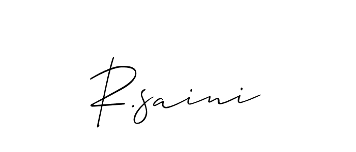 How to make R.saini signature? Allison_Script is a professional autograph style. Create handwritten signature for R.saini name. R.saini signature style 2 images and pictures png