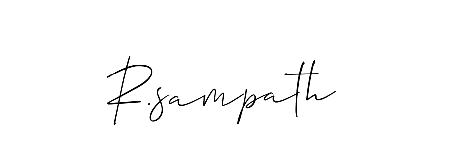 The best way (Allison_Script) to make a short signature is to pick only two or three words in your name. The name R.sampath include a total of six letters. For converting this name. R.sampath signature style 2 images and pictures png