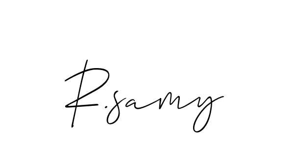 It looks lik you need a new signature style for name R.samy. Design unique handwritten (Allison_Script) signature with our free signature maker in just a few clicks. R.samy signature style 2 images and pictures png