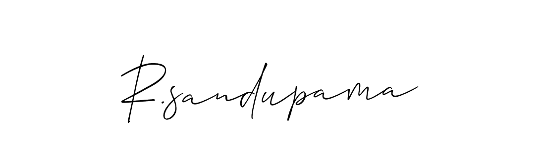 Make a beautiful signature design for name R.sandupama. With this signature (Allison_Script) style, you can create a handwritten signature for free. R.sandupama signature style 2 images and pictures png