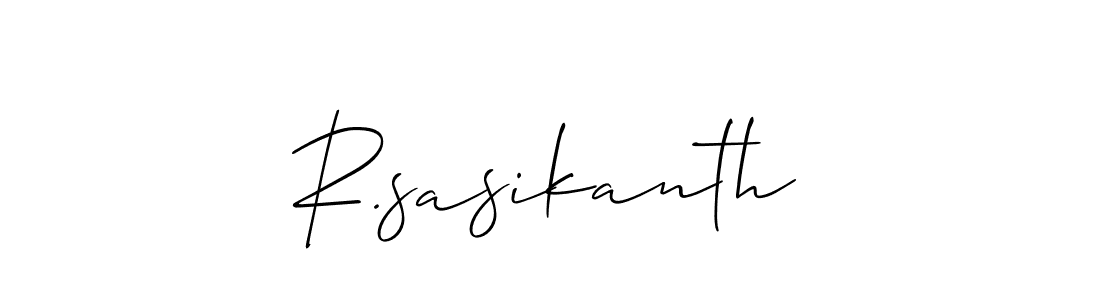 You should practise on your own different ways (Allison_Script) to write your name (R.sasikanth) in signature. don't let someone else do it for you. R.sasikanth signature style 2 images and pictures png