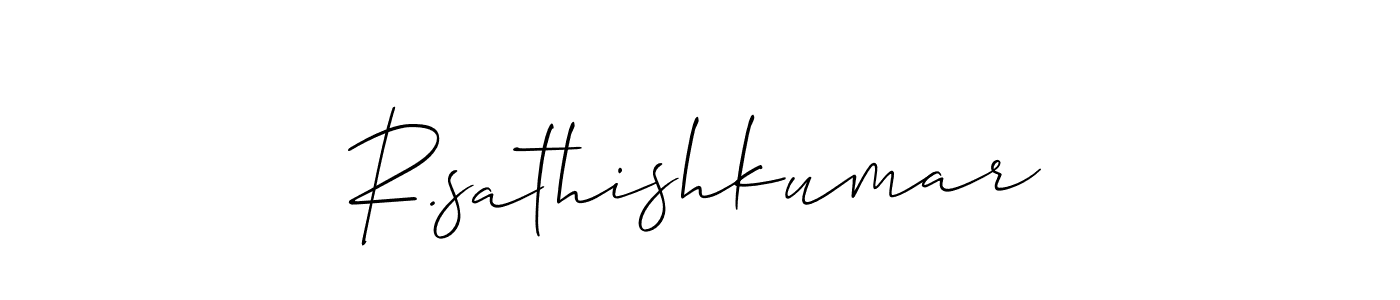 Create a beautiful signature design for name R.sathishkumar. With this signature (Allison_Script) fonts, you can make a handwritten signature for free. R.sathishkumar signature style 2 images and pictures png
