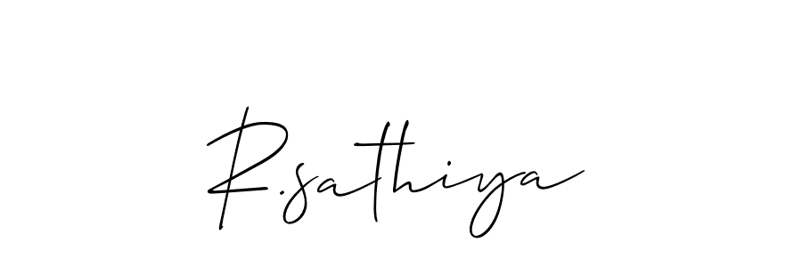 It looks lik you need a new signature style for name R.sathiya. Design unique handwritten (Allison_Script) signature with our free signature maker in just a few clicks. R.sathiya signature style 2 images and pictures png