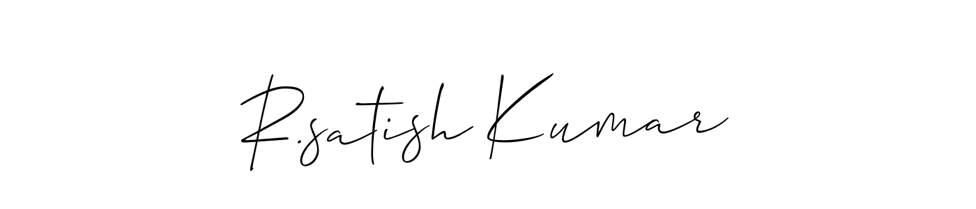 Also we have R.satish Kumar name is the best signature style. Create professional handwritten signature collection using Allison_Script autograph style. R.satish Kumar signature style 2 images and pictures png