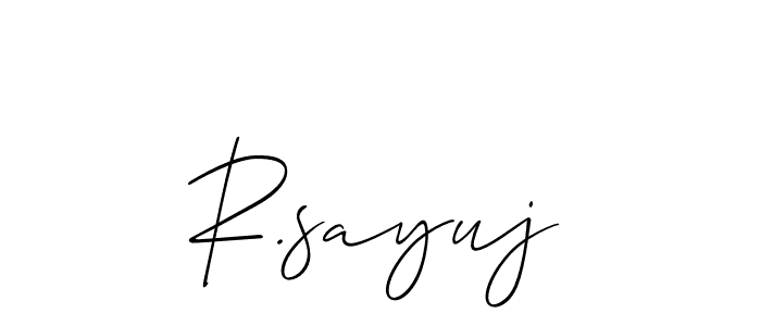 Similarly Allison_Script is the best handwritten signature design. Signature creator online .You can use it as an online autograph creator for name R.sayuj. R.sayuj signature style 2 images and pictures png