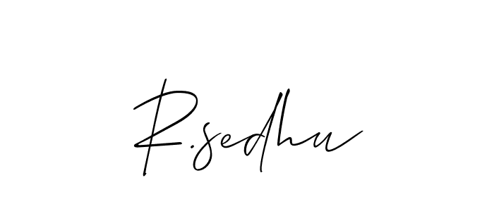 Design your own signature with our free online signature maker. With this signature software, you can create a handwritten (Allison_Script) signature for name R.sedhu. R.sedhu signature style 2 images and pictures png