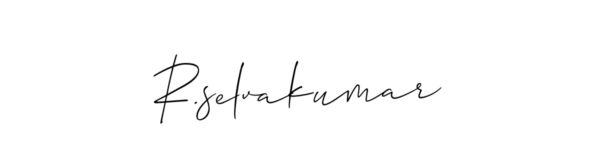 Make a short R.selvakumar signature style. Manage your documents anywhere anytime using Allison_Script. Create and add eSignatures, submit forms, share and send files easily. R.selvakumar signature style 2 images and pictures png