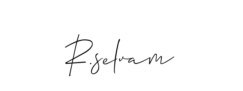 This is the best signature style for the R.selvam name. Also you like these signature font (Allison_Script). Mix name signature. R.selvam signature style 2 images and pictures png