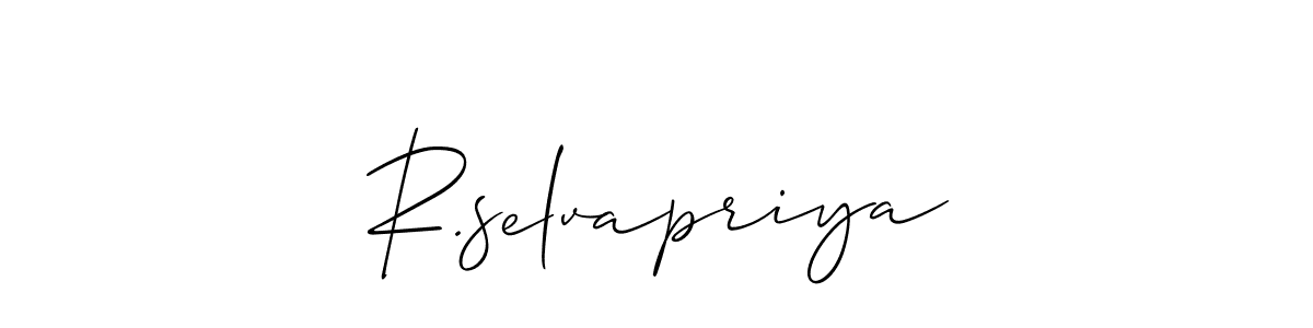 R.selvapriya stylish signature style. Best Handwritten Sign (Allison_Script) for my name. Handwritten Signature Collection Ideas for my name R.selvapriya. R.selvapriya signature style 2 images and pictures png