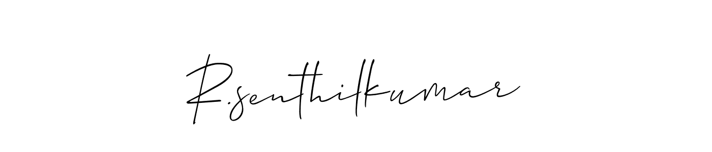 How to Draw R.senthilkumar signature style? Allison_Script is a latest design signature styles for name R.senthilkumar. R.senthilkumar signature style 2 images and pictures png