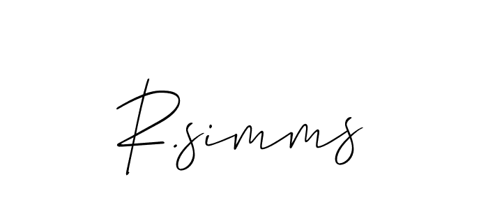 Create a beautiful signature design for name R.simms. With this signature (Allison_Script) fonts, you can make a handwritten signature for free. R.simms signature style 2 images and pictures png