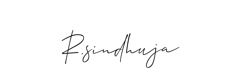 Create a beautiful signature design for name R.sindhuja. With this signature (Allison_Script) fonts, you can make a handwritten signature for free. R.sindhuja signature style 2 images and pictures png