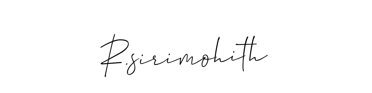 Once you've used our free online signature maker to create your best signature Allison_Script style, it's time to enjoy all of the benefits that R.sirimohith name signing documents. R.sirimohith signature style 2 images and pictures png