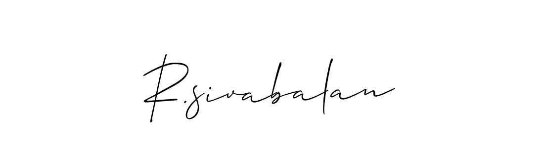 It looks lik you need a new signature style for name R.sivabalan. Design unique handwritten (Allison_Script) signature with our free signature maker in just a few clicks. R.sivabalan signature style 2 images and pictures png