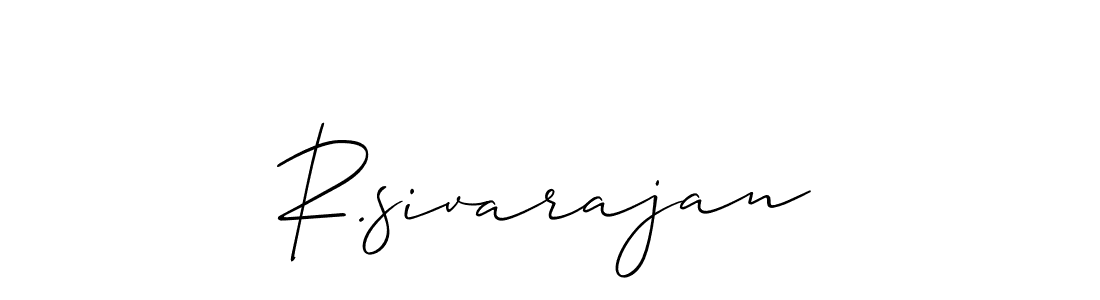 if you are searching for the best signature style for your name R.sivarajan. so please give up your signature search. here we have designed multiple signature styles  using Allison_Script. R.sivarajan signature style 2 images and pictures png