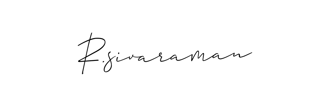 Also You can easily find your signature by using the search form. We will create R.sivaraman name handwritten signature images for you free of cost using Allison_Script sign style. R.sivaraman signature style 2 images and pictures png