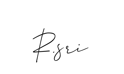 Make a beautiful signature design for name R.sri. With this signature (Allison_Script) style, you can create a handwritten signature for free. R.sri signature style 2 images and pictures png