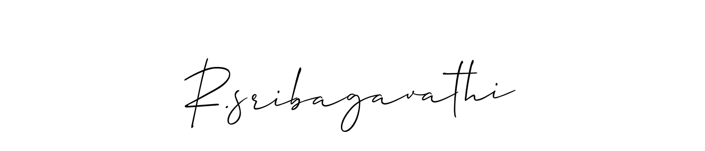 The best way (Allison_Script) to make a short signature is to pick only two or three words in your name. The name R.sribagavathi include a total of six letters. For converting this name. R.sribagavathi signature style 2 images and pictures png