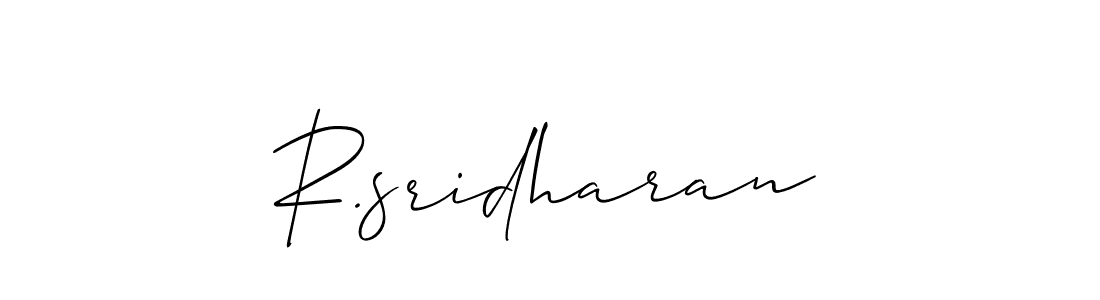 R.sridharan stylish signature style. Best Handwritten Sign (Allison_Script) for my name. Handwritten Signature Collection Ideas for my name R.sridharan. R.sridharan signature style 2 images and pictures png