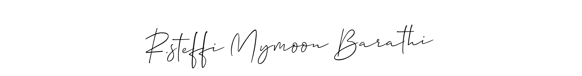 This is the best signature style for the R.steffi Mymoon Barathi name. Also you like these signature font (Allison_Script). Mix name signature. R.steffi Mymoon Barathi signature style 2 images and pictures png