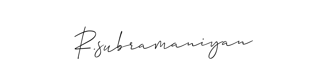 This is the best signature style for the R.subramaniyan name. Also you like these signature font (Allison_Script). Mix name signature. R.subramaniyan signature style 2 images and pictures png