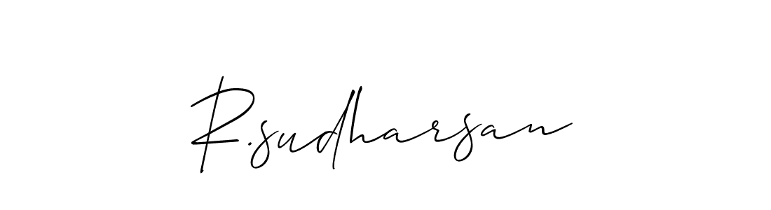 Make a beautiful signature design for name R.sudharsan. With this signature (Allison_Script) style, you can create a handwritten signature for free. R.sudharsan signature style 2 images and pictures png