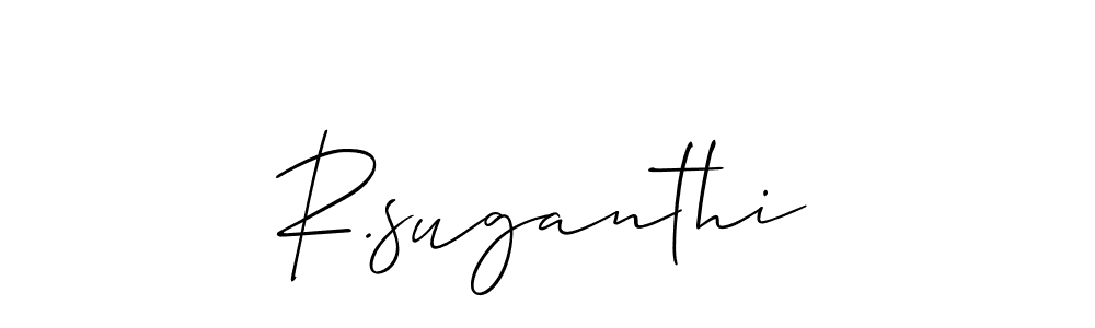 Use a signature maker to create a handwritten signature online. With this signature software, you can design (Allison_Script) your own signature for name R.suganthi. R.suganthi signature style 2 images and pictures png