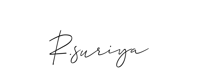 R.suriya stylish signature style. Best Handwritten Sign (Allison_Script) for my name. Handwritten Signature Collection Ideas for my name R.suriya. R.suriya signature style 2 images and pictures png