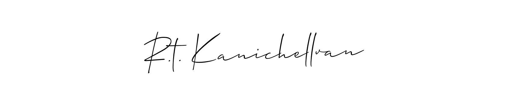 Create a beautiful signature design for name R.t. Kanichellvan. With this signature (Allison_Script) fonts, you can make a handwritten signature for free. R.t. Kanichellvan signature style 2 images and pictures png