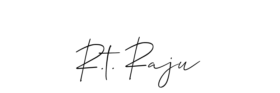 Allison_Script is a professional signature style that is perfect for those who want to add a touch of class to their signature. It is also a great choice for those who want to make their signature more unique. Get R.t. Raju name to fancy signature for free. R.t. Raju signature style 2 images and pictures png