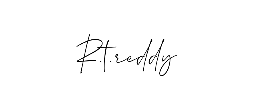 Also we have R.t.reddy name is the best signature style. Create professional handwritten signature collection using Allison_Script autograph style. R.t.reddy signature style 2 images and pictures png