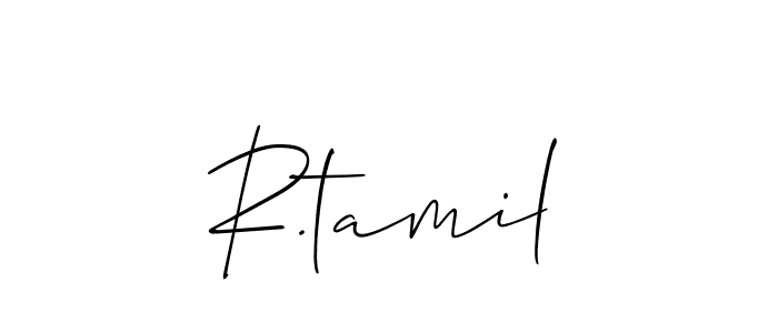 Also we have R.tamil name is the best signature style. Create professional handwritten signature collection using Allison_Script autograph style. R.tamil signature style 2 images and pictures png