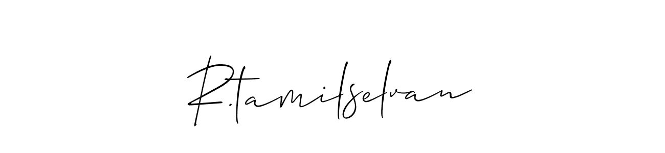 Design your own signature with our free online signature maker. With this signature software, you can create a handwritten (Allison_Script) signature for name R.tamilselvan. R.tamilselvan signature style 2 images and pictures png