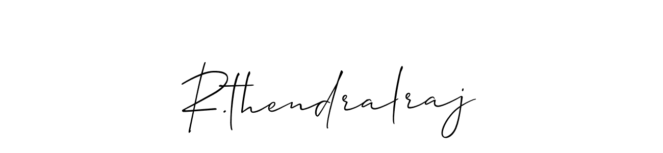 Use a signature maker to create a handwritten signature online. With this signature software, you can design (Allison_Script) your own signature for name R.thendralraj. R.thendralraj signature style 2 images and pictures png