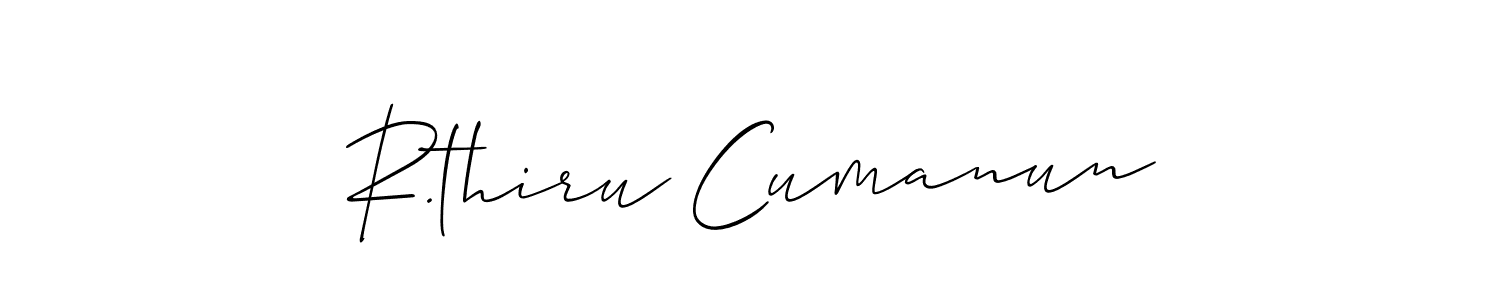 It looks lik you need a new signature style for name R.thiru Cumanun. Design unique handwritten (Allison_Script) signature with our free signature maker in just a few clicks. R.thiru Cumanun signature style 2 images and pictures png