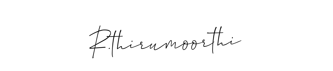 if you are searching for the best signature style for your name R.thirumoorthi. so please give up your signature search. here we have designed multiple signature styles  using Allison_Script. R.thirumoorthi signature style 2 images and pictures png
