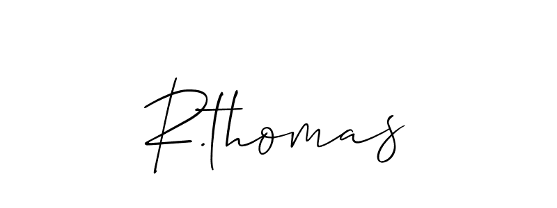 Design your own signature with our free online signature maker. With this signature software, you can create a handwritten (Allison_Script) signature for name R.thomas. R.thomas signature style 2 images and pictures png