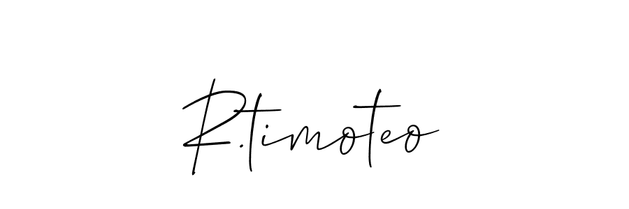 Allison_Script is a professional signature style that is perfect for those who want to add a touch of class to their signature. It is also a great choice for those who want to make their signature more unique. Get R.timoteo name to fancy signature for free. R.timoteo signature style 2 images and pictures png