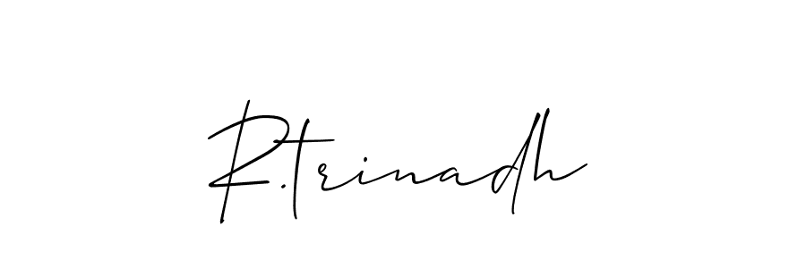 Make a beautiful signature design for name R.trinadh. Use this online signature maker to create a handwritten signature for free. R.trinadh signature style 2 images and pictures png