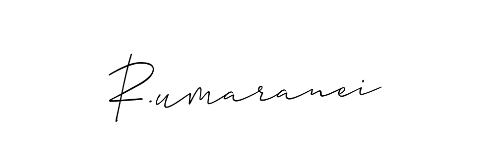 Make a beautiful signature design for name R.umaranei. With this signature (Allison_Script) style, you can create a handwritten signature for free. R.umaranei signature style 2 images and pictures png