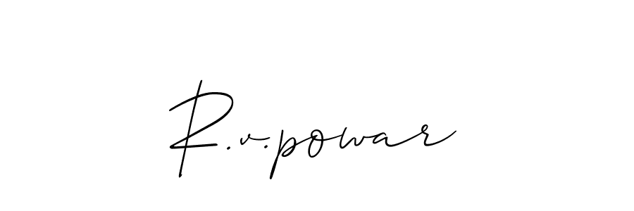 Also we have R.v.powar name is the best signature style. Create professional handwritten signature collection using Allison_Script autograph style. R.v.powar signature style 2 images and pictures png