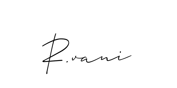 How to Draw R.vani signature style? Allison_Script is a latest design signature styles for name R.vani. R.vani signature style 2 images and pictures png