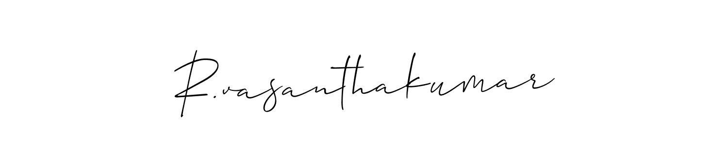 You can use this online signature creator to create a handwritten signature for the name R.vasanthakumar. This is the best online autograph maker. R.vasanthakumar signature style 2 images and pictures png