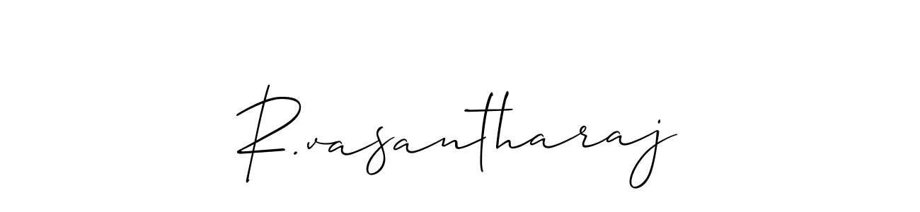 if you are searching for the best signature style for your name R.vasantharaj. so please give up your signature search. here we have designed multiple signature styles  using Allison_Script. R.vasantharaj signature style 2 images and pictures png