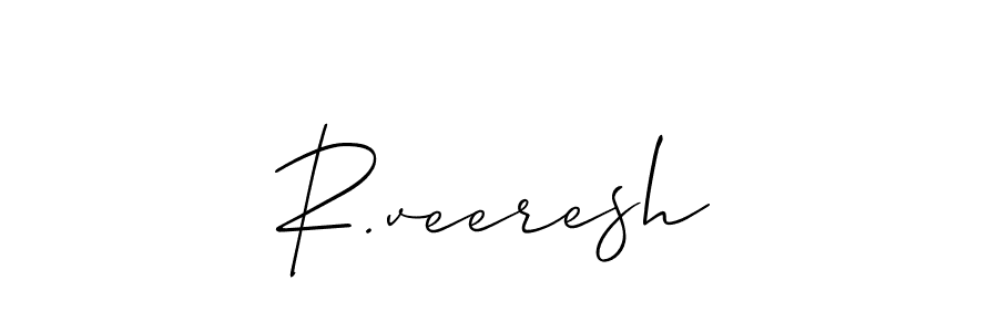 Use a signature maker to create a handwritten signature online. With this signature software, you can design (Allison_Script) your own signature for name R.veeresh. R.veeresh signature style 2 images and pictures png