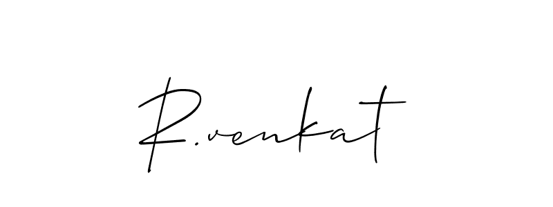 Also we have R.venkat name is the best signature style. Create professional handwritten signature collection using Allison_Script autograph style. R.venkat signature style 2 images and pictures png